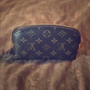 LV makeup bag monogram style